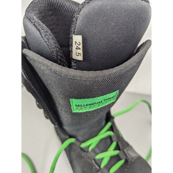 Classic Fit Snowboard Snow Boots Black & Green Millennium Three M3 Size US JR 6 - Picture 7 of 7